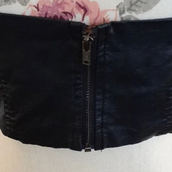 Lucca Couture black pleather bustier crop top 🐱 - Picture 6 of 6